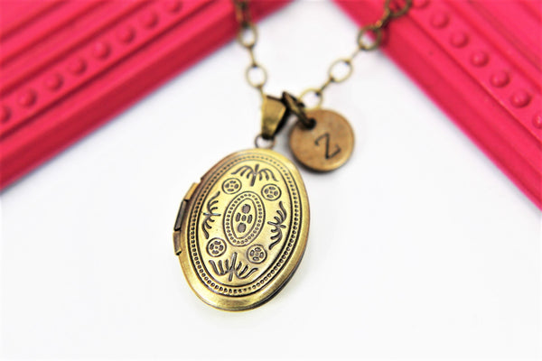 Best Bridesmaid Gift Locket Necklace, Bridesmaid Proposal, Bridal Jewelry, Wedding Gift, Wedding Jewelry, Maid of Honor, Personalized, N3466