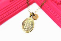 Best Bridesmaid Gift Locket Necklace, Bridesmaid Proposal, Bridal Jewelry, Wedding Gift, Wedding Jewelry, Maid of Honor, Personalized, N3466