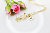 Goldfish Necklace, Chalcedony Gemstone Jewelry, Birthstone Jewelry, Birthday Gift, Personalized Gift, Christmas Gift,  N3524