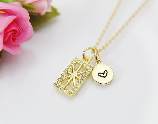 North Star Necklace, Gold Guiding Star, Birthday Gift, Graduation Gift, Christmas Gift, Thank You Gift, Appreciation Gift, Mentor Gift N3543