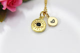 Evil Eye Necklace, Gold Black Evil Eye, Birthday Gift, Graduation Gift, Christmas Gift, Thank You Gift, Appreciation Gift, N3559