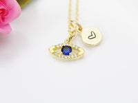 Evil Eye Necklace, Gold Blue Evil Eye, Birthday Gift, Graduation Gift, Christmas Gift, Thank You Gift, Appreciation Gift, N3565