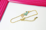Seahorse Bracelet, Gold Seahorse Bracelet, Sea Ocean Jewelry, Mother's Day Gift, N1308