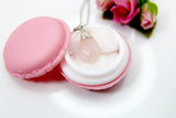 Rose Quartz Necklace, Natural Rose Quartz Gemstone Jewelry, N2757