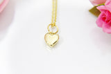 Heart Necklace, 18K Gold Plated Heart, Birthday Gift, Graduation Gift, Christmas Gift, Thank You Gift, Appreciation Gift, N3593