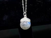 Labradorite Necklace, Natural Gemstone Jewelry N3601