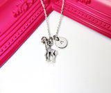 Giraffe Necklace, Silver Giraffe Charm, N2370A