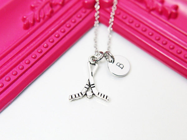 Hockey Necklace, Personalized Gift, Christmas Gift, Birthday Gift, Appreciation Gift, Thank You Gift, Graduation Gift, Retirement Gift N3655