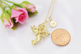 Love Necklace, Gold Cupid Heart Arrow, Best Valentine Gift, Birthday, Christmas Gift, Thank You Gift, Appreciation Gift, Mentor Gift, N3526