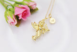 Love Necklace, Gold Cupid Heart Arrow, Best Valentine Gift, Birthday, Christmas Gift, Thank You Gift, Appreciation Gift, Mentor Gift, N3526