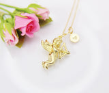 Love Necklace, Gold Cupid Heart Arrow, Best Valentine Gift, Birthday, Christmas Gift, Thank You Gift, Appreciation Gift, Mentor Gift, N3526