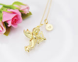 Love Necklace, Gold Cupid Heart Arrow, Best Valentine Gift, Birthday, Christmas Gift, Thank You Gift, Appreciation Gift, Mentor Gift, N3526