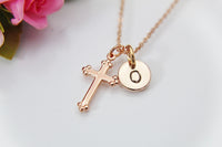 Cross Necklace, Rose Gold Cross, Best Birthday Gift for Girl Friends, Christmas Gift, Thank You Gift, Appreciation Gift, Mentor Gift, N3540