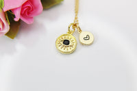 Evil Eye Necklace, Gold Black Evil Eye, Birthday Gift, Graduation Gift, Christmas Gift, Thank You Gift, Appreciation Gift, N3559