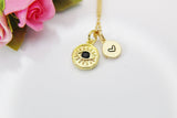 Evil Eye Necklace, Gold Black Evil Eye, Birthday Gift, Graduation Gift, Christmas Gift, Thank You Gift, Appreciation Gift, N3559