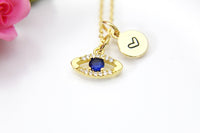 Evil Eye Necklace, Gold Blue Evil Eye, Birthday Gift, Graduation Gift, Christmas Gift, Thank You Gift, Appreciation Gift, N3565