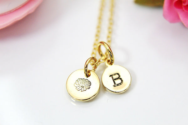 Chrysanthemum Flower Necklace, Peony, Botan Japanese Peonies, N3743