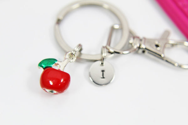 Red Apple Keychain, Personalized, Birthday Gift, Graduation Gift, Christmas Gift, Thank You Gift, Appreciation Gift, N3604