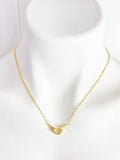 Gold Heart Hand Necklace, Congratulations Gift,  Pregnancy Gift, N3610