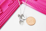 Giraffe Necklace, Silver Giraffe Charm, N2370A