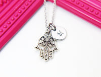 Hamsa Necklace, Personalized Gift, Christmas Gift, Birthday Gift, Appreciation Gift, Thank You Gift, Graduation Gift, Retirement Gift, N3660