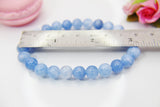 Gemstone Jade Aquamarine Bracelet, Natural Gemstone Jewelry N3776