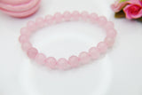 Rose Quartz Bracelet, Natural Gemstone Jewelry,