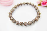 Snowflake Obsidian Bracelet, Natural Gemstone Jewelry, Retirement Gift, Graduation Gift, Mother's Day Gift, Birthday Gift, N3783