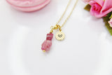 Gold Natural Tourmaline Necklace Gemstone Personalize Customize Jewelry, N3787