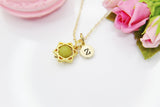 Peridot Necklace, Gemstone August Birthstone Gift, Star of David, Natural Gemstone Jewelry N3793