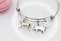 Horse Pig Bracelet, Farm Animal, Farmer Gift, Personalized, Birthday, Christmas, Mentor, Appreciation, Thank You Gift, Secret Santa, , N3804