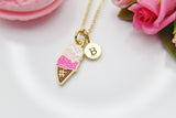 Ice Cream Necklace, Personalized Gift, Birthday Gift, Christmas Gift, Appreciation Gift, Thank You Gift, Secret Santa, N3813