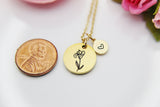 Iris Necklace, February Birthday Gift, D650C