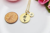 Iris Necklace, February Birthday Gift, D650C