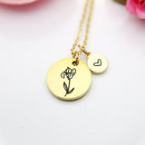 Iris Necklace, February Birthday Gift, D650C