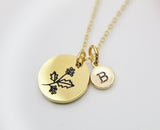 Gold or Silver Holly Flower Charm Necklace for Women, N3836