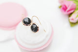 Snowflake Obsidian Earrings, Natural Gemstone Jewelry, N3839