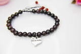 Carnelian Garnet Bracelet, Natural Gemstone Jewelry N3841