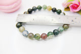 Indian Agate Bracelet, Natural Gemstone Jewelry, N3778