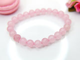 Rose Quartz Bracelet, Natural Gemstone Jewelry,