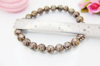Snowflake Obsidian Bracelet, Natural Gemstone Jewelry, Retirement Gift, Graduation Gift, Mother's Day Gift, Birthday Gift, N3783