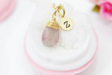 Rose Quartz Necklace, Natural Gemstone Jewelry N3846