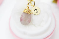 Rose Quartz Necklace, Natural Gemstone Jewelry N3846