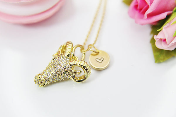 Sheep Necklace, Cubic Zirconia, Christmas Gift, Mentor Gift, Appreciation Gift, Thank You Gift, Secret Santa, Graduation, Personalized N3797