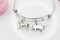 Horse Pig Bracelet, Farm Animal, Farmer Gift, Personalized, Birthday, Christmas, Mentor, Appreciation, Thank You Gift, Secret Santa, , N3804