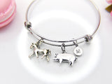 Horse Pig Bracelet, Farm Animal, Farmer Gift, Personalized, Birthday, Christmas, Mentor, Appreciation, Thank You Gift, Secret Santa, , N3804