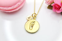 Gold Footprint Necklace, Baby Footprint, Christmas Gift, Thank You Gift, Mom Gift, Aunt Gift, Sister Gift, Daughter Gift, Niece Gift,  N3852