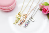 Gold Fish bone Necklace, Fish Bone, Christmas Gift, Thank You Gift, Mom Gift, Aunt Gift, Sister Gift, Daughter Gift, Niece Gift,  N3853