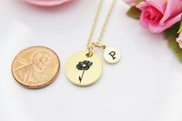 Daisy Necklace, April Birth Flower Gift, Birthday Gift, Personalized, Christmas Gift, Appreciation Gift, Thank You Gift, N3829