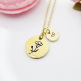 Morning Glory Necklace, September Birth Flower Gift, Birthday Gift, Personalized, Christmas Gift, Appreciation Gift, Thank You Gift, N3833